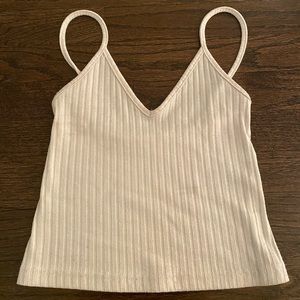 Ribbed cropped tank top